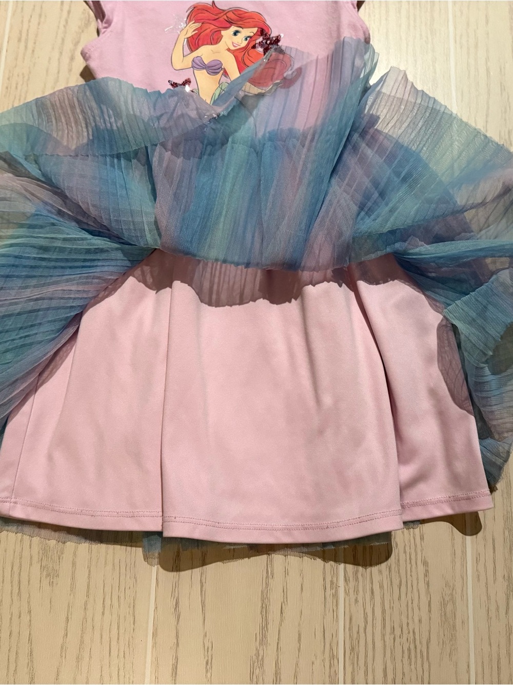 Disney Jumping Beans Ariel Tulle Tutu Dress Girls Size 4 Lavender Princess - Picture 5 of 9